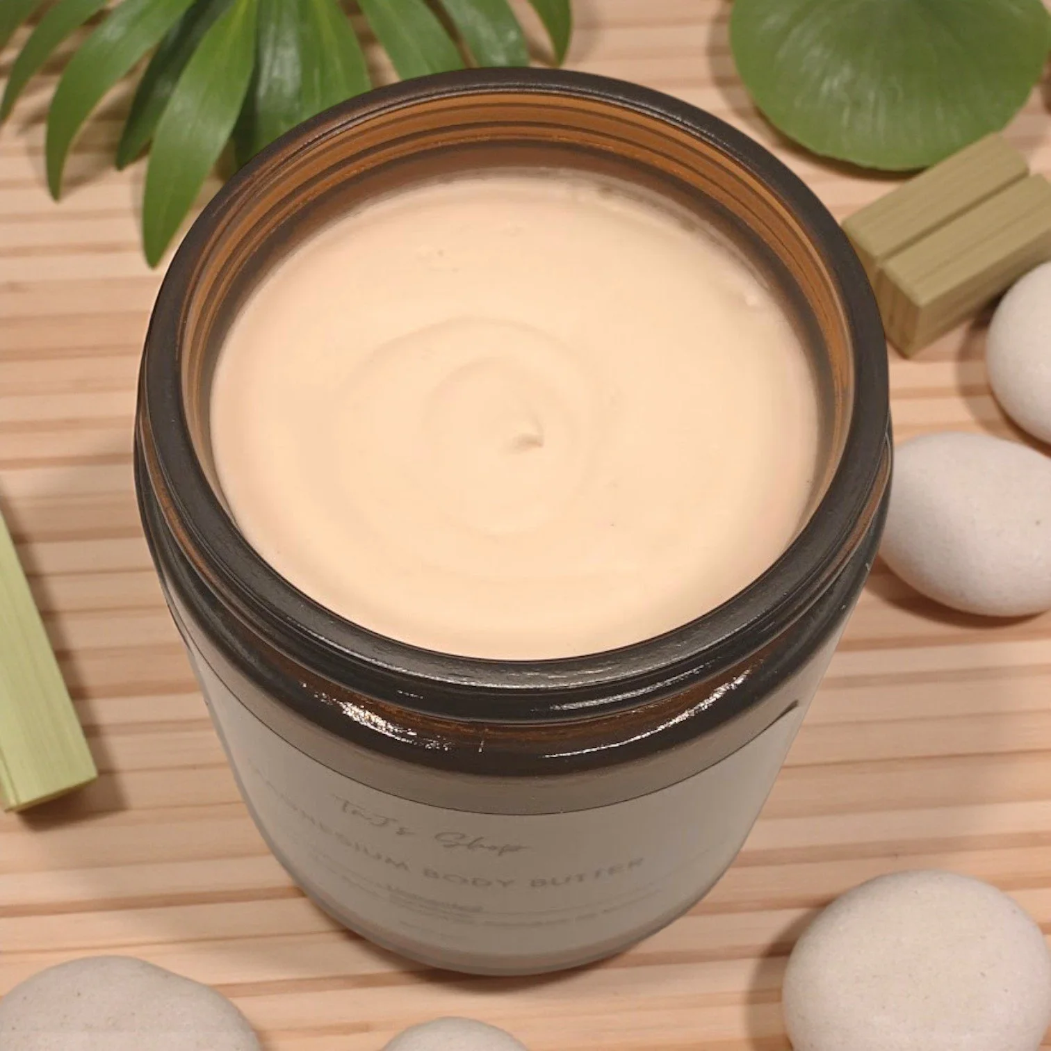 Magnesium Whipped Body Butter Unscented Sleep Cream 8oz | TnJ's